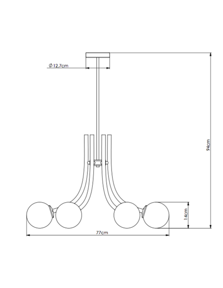 Colgante de techo Patty 6 - Pedret Lighting