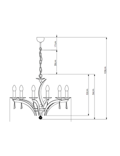 Lámpara colgante Forum 6 2