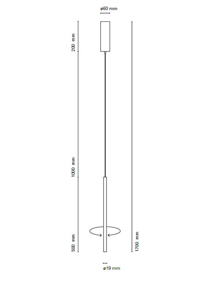Lámpara colgante Lines – Nexia 170 cm