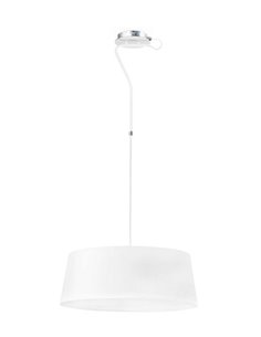 Lámpara colgante Hotel – Faro – Pantalla tela blanca, 50 cm 2