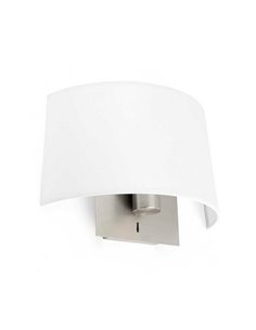 Aplique de pared Volta – Faro – Pantalla Textil en blanco/negro