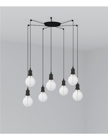 Lámpara colgante Art – Faro – Lámpara vintage 7 luces 