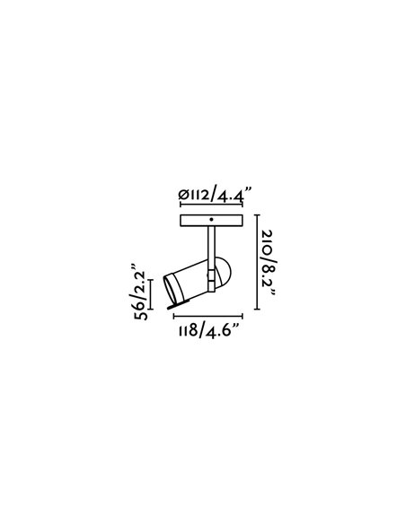 Lámpara plafon de techo Orleans – Faro – Orientable en blanco/negro/cromo