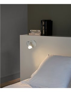 Aplique de pared Orleans – Faro – Orientable, blanco/negro/cromo