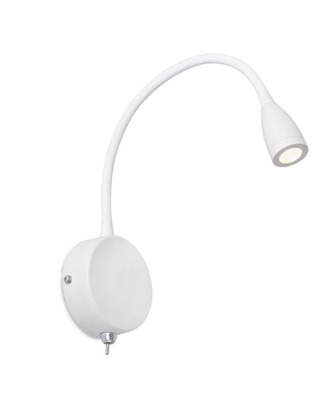 Aplique de pared Loke – Faro – Lámpara flexo de lectura LED, Orientable