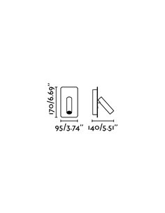 Aplique de pared Suau – Faro – Cargador USB, Lector LED 3000K 2