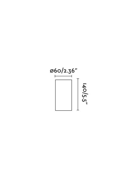 Aplique de pared Ten – Faro – Bombilla decorativa, E27, 14 cm