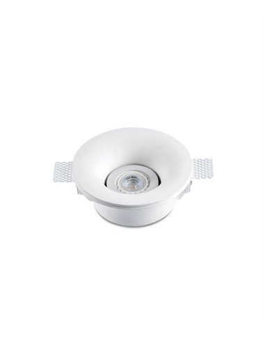 Lámpara empotrable Neu – Faro – Downlight de yeso, GU5.3, Ø 16 cm