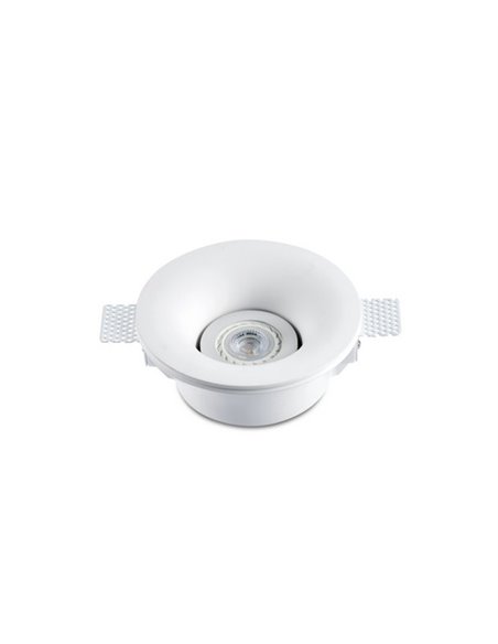 Lámpara empotrable Neu – Faro – Downlight de yeso, GU5.3, Ø 16 cm