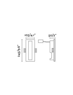 Lámpara de pared empotrable Plas – Faro – Lámpara rectangular de yeso blanco, LED 3000K, 10.5 cm 2