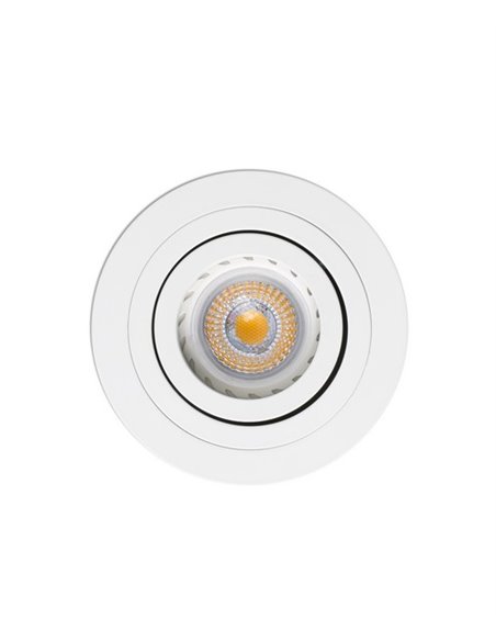 Lámpara empotrable Downlight Radón – Faro – Lámpara redonda, GU10,  Ø 9.2 cm