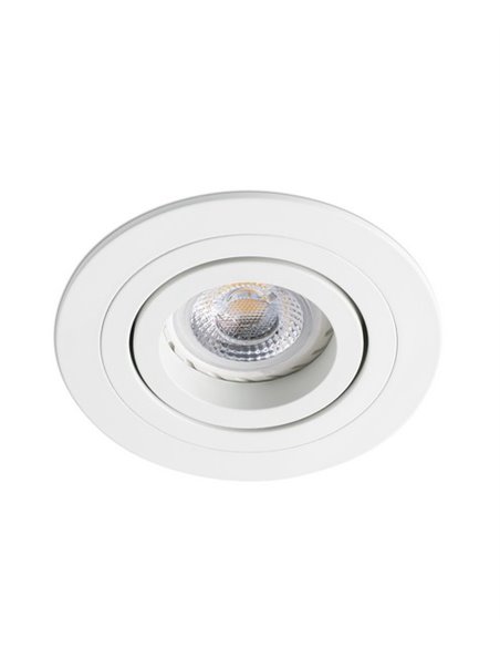 Lámpara empotrable Downlight Radón – Faro – Lámpara redonda, GU10,  Ø 9.2 cm