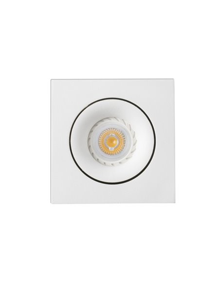 Foco de techo cuadrado Argón – Faro – Downlight GU10, 11.5 cm
