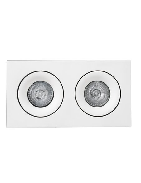 Foco de techo Downlight Argón – Faro – Downlight 2 luces, GU10, 23.2 cm 