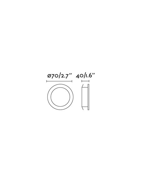 Downlight empotrable Nais – Faro – Lámpara redonda LED 2700K, Ø 7 cm