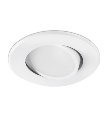 Foco de techo empotrable Koi – Faro – Downlight blanco, LED 3000K, Ø 9 cm