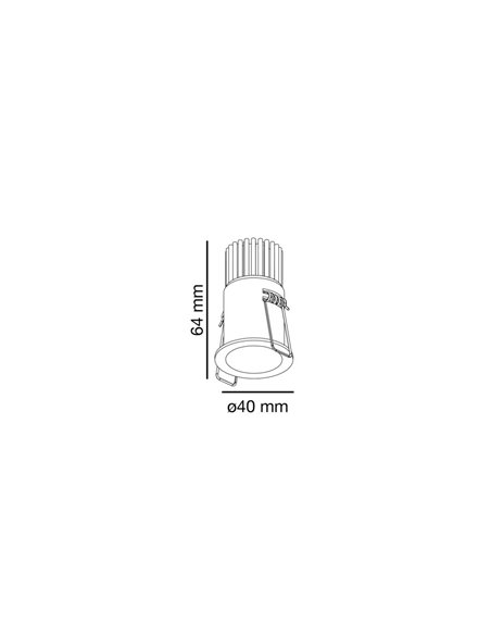 Empotrable de techo Fox – Faro – Downlight LED 2700K, Ø 4 cm