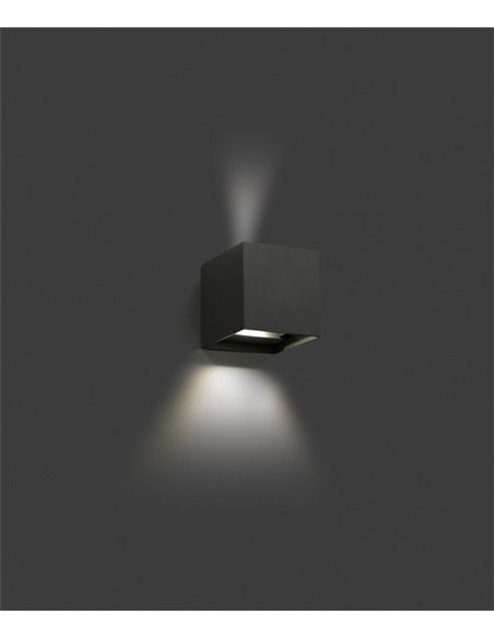 Aplique de pared de exterior Olan – Faro – Aluminio, IP65, LED 3000K