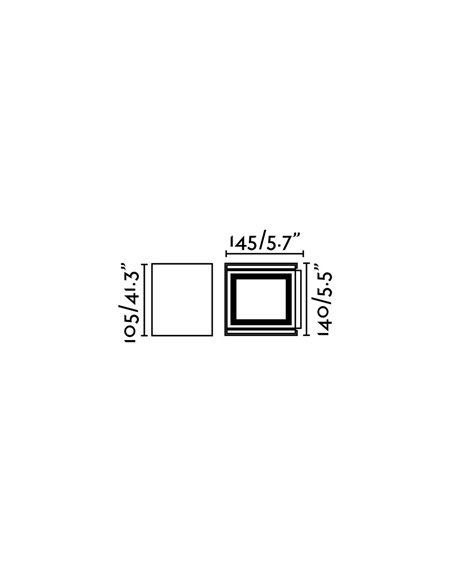 Aplique de pared de exterior Olan – Faro – Aluminio, IP65, LED 3000K