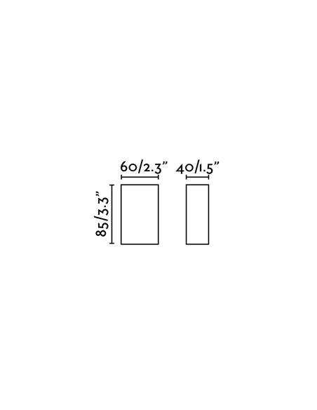 Aplique de pared de exterior Canon – Faro – Aluminio, LED 3000K, 8.5 cm