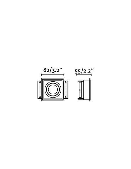 Empotrable Downlight de techo Hyde – Faro – Sin marco, GU10, 8.2 cm
