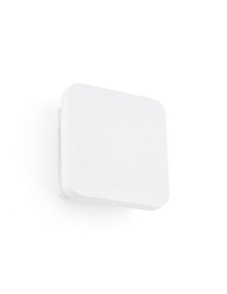 Aplique de pared Elsa – Faro – Lámpara de yeso blanco, LED 3000K