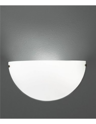 Aplique de pared opal/cromo Dina – ACB – Cristal doble capa, 25 cm