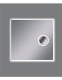 Espejo iluminado para baño Olter – ACB - Luz perimetral independiente, Espejo de aumento, LED 3000K, Táctil 2