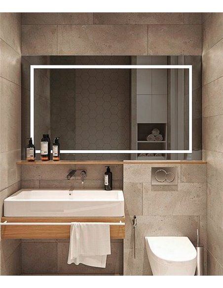 Espejo iluminado para baño Mul – ACB – Táctil, Pantalla multifuncional