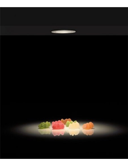 Downlight de techo Dot – ACB – Aluminio blanco/negro, LED 3000K, Ø 4,5 cm