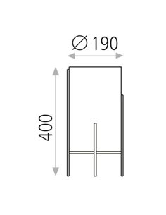 Lámpara de mesa Naos – ACB – Lámpara textil, 40-55 cm