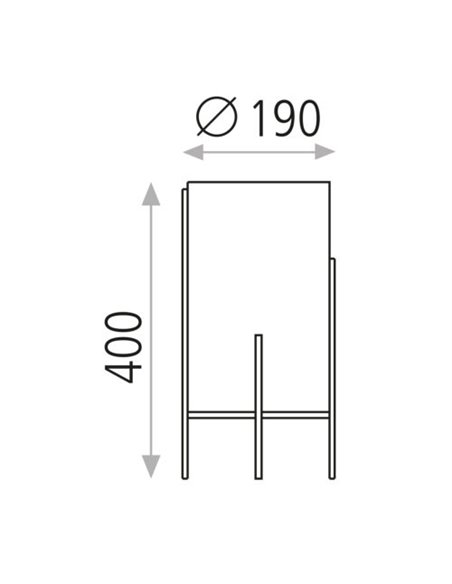 Lámpara de mesa Naos – ACB – Lámpara textil, 40-55 cm