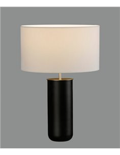 Lámpara de mesa Lindana – ACB – Lámpara de metal, Negra-Blanca 2