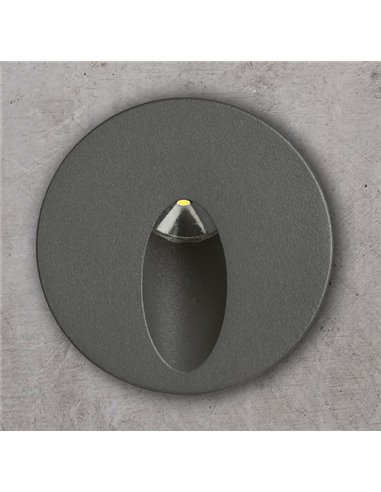 Foco empotrable de exterior Orion – ACB – Lámpara antracita, LED 3000K, 6.2 cm