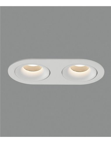 Empotrable de techo Musca – ACB – Aluminio blanco, 2xGU10