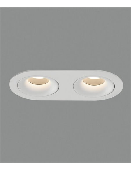 Empotrable de techo Musca – ACB – Aluminio blanco, 2xGU10