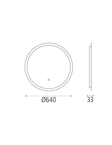 Espejo iluminado para baño Petra – ACB – Espejo táctil, LED 3000K
