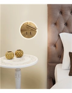 Aplique de pared Cayman – Mantra – Lámpara de lectura redonda 3000K LED