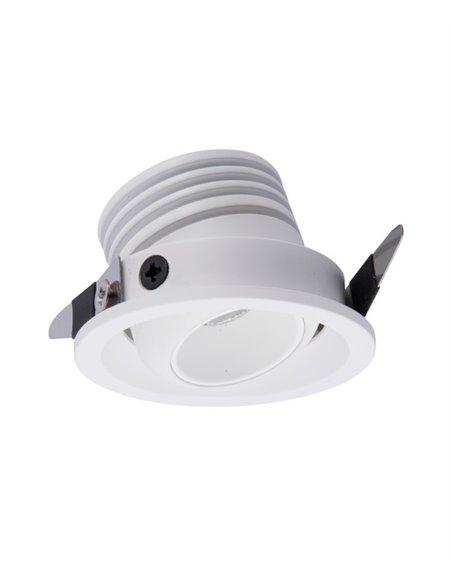 Downlight de techo Neptuno – Mantra – Blanco/Negro, 5 cm, LED