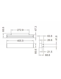 Aplique de pared Hanok – Mantra – Lámpara LED 3000K-4000K, Metal negro-blanco