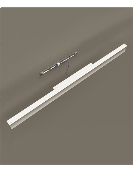 Aplique de pared Hanok – Mantra – Lámpara LED 3000K-4000K, 120 cm, Metal negro-blanco