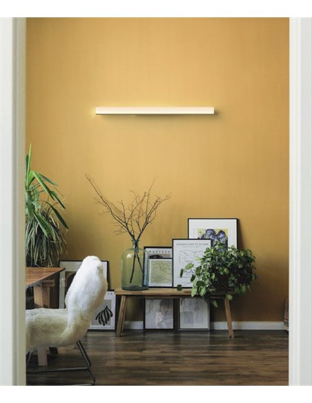 Aplique de pared Hanok – Mantra – Lámpara LED 3000K-4000K, 120 cm, Metal negro-blanco
