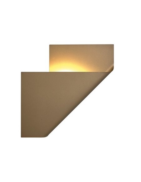 Aplique de pared decorativo Luppi – Mantra – Aluminio arena
