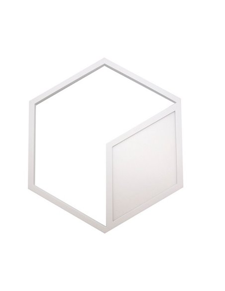 Aplique de pared Kubick – Mantra – Lámpara de pared decorativa, Metal blanco+negro, LED 3000K, regulable