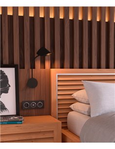 Aplique de pared Goa – Mantra – Lámpara de lectura con interruptor, LED 3000K