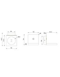 Aplique de pared Zanzibar – Mantra – Lámpara de dormitorio LED, Cargador de inducción