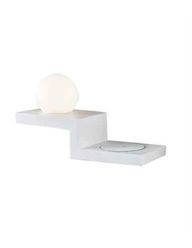 Aplique de pared Zanzibar – Mantra – Lámpara de dormitorio LED 3000K, Cargador de inducción