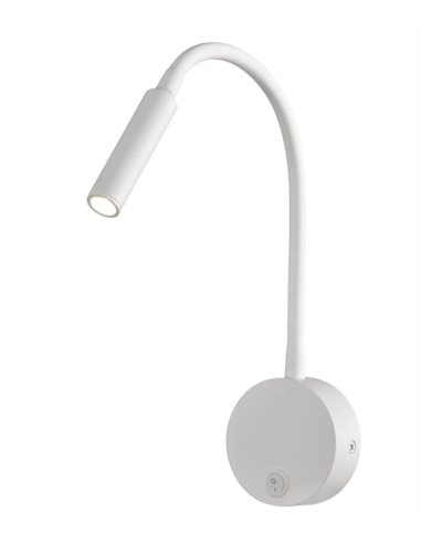 Aplique de pared Boavista – Mantra – Lámpara de pared con lector, Blanca, LED 3000K
