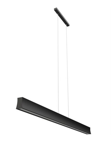 Colgante de techo Hanok – Mantra – Lámpara de oficina blanco+negro, LED 3000K, 110º