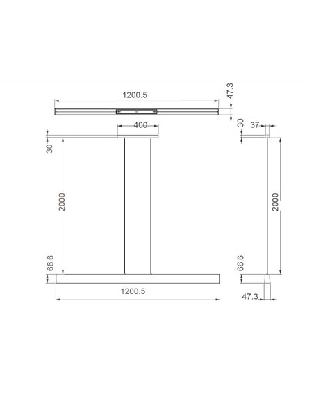 Colgante de techo Hanok – Mantra – Lámpara de oficina blanco+negro, LED 3000K, 110º